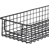 Relaxdays draadmand set van 3 - opbergmand metaal - hangende mand zwart - badkamermand