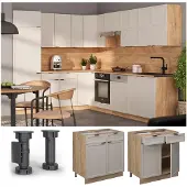 Vicco Fame-Line Onderkasten – 80 cm, WB Eik GrijsBeige