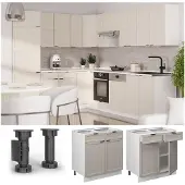 Vicco Fame-Line Keukenonderkast – 80 cm zonder werkblad GrijsBeige