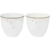 Wik & Walsøe Julemorgen Girlander kopjes 2-pack 20 cl Wit