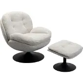 Kare design Draaifauteuil + kruk Standford