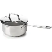 Beka Maestro steelpan/sauspan met deksel – Ø16 cm - 1,6L – RVS – PFAS-vrij – Volumeaanduiding – Giettuiten – Geschikt: inductie & vaatwas