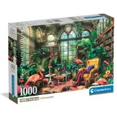 Clementoni - Puzzel - 1000 Stukjes - De Kas Bibliotheek - Puzzel Voor Volwassenen - High Quality Collection