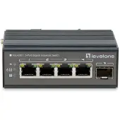Level One IGU-0501 netwerk switch Gigabit Ethernet (10/100/1000) Power over Ethernet (PoE) Zwart