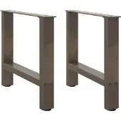 vidaXL Salontafelpoten 2 st 50x(42-43) cm staal naturel