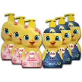 Dalin Baby Shampoo, 98% natuurlijke ingrediënten, anti-prik formule, veilig voor de gevoelige huid - 6 x 500ml