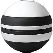 Villeroy & Boch Iconic La Boule, serviesset, porselein, zwart, wit, rond, 23,9 cm, 7 stuks