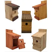 Garden Spirit Vogelhuisje Pakket Mezen - 5 stuks- Nestkastje - - Multicolor - BN11set