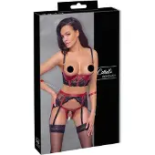 Cotelli collection Bondage Cottelli Collection - Shelf Jarretel Setje - Zwart