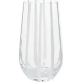 Broste Copenhagen Stripe drinkglas 55 cl Clear-white stripes