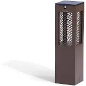 LES JARDINS LED sokkellamp Tradition Sensor Corten 40cm Tradition, dimbaar, bruin / roest, Aluminium, Modern, Solar buitenverlichting