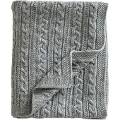 Jack o Juno Babydeken gebreid merinowol 80x100 cm Light grey