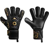 Elite Sport Black Real Keepershandschoenen Zwart Goud Zilvergrijs