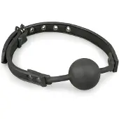 EasyToys - siliconen ballgag (zwart)