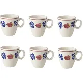 Royal Boch Set 6x Boerenbont Minimok Pompei 0,23L