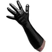 XR Brands - Pleasure Fister - getextureerde fistinghandschoen (zwart)