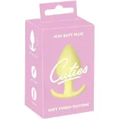 Cuties Mini Butt Plug - siliconen anaal plug (geel, 3,1 cm)