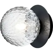 Nuura Liila 1 Wand-/plafondlamp 140 Mm Zwart / Doorzichtig - Plafonnières Glas Black - 2046041