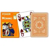 Modiano poker speelkaarten oranje 4 index