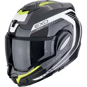 Scorpion EXO-Tech Evo Carbon Cosy Zwart Wit Geel Systeemhelm Maat XS