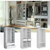 Vicco Elmo Garderobekast – 280 x 200 cm Set van 3 Wit
