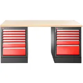Facom JLS3 Werkbank | 13 Laden | Houten Bovenblad | Hoog - JLS3-2MW13DH