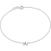 Isabel Bernard Saint Germain Rachel 14 karaat witgouden initiaalarmband met letter voor dames