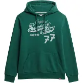 Superdry Sweatshirt donkergroen / offwhite