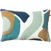 Chhatwal & Jonsson Sanskriti kussenhoes 40x60 cm Heaven blue-offwhite-sand-aqua