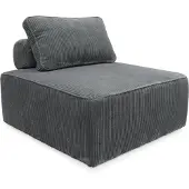 Sweeek Fauteuil corduroy 1 zitplaats Donkergrijs