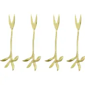 House Doctor Serve serveervork 4-pack Antiek goud