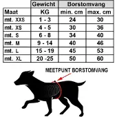 WAW Hondentuig Ergovest Maat 1 Zwart