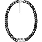 Diesel Ketting zwart / zilver