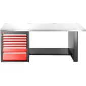 Facom JLS3 Werkbank | 7 Laden | Inox Bovenblad | Laag - JLS3-2MS7DL