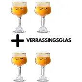 Kasteel 4x bierglas 33cl + VERRASSINGSGLAS