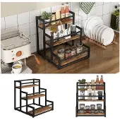Vicco Fyrk Keukenrek – 33 x 34 cm met 3 open vakken Eiken rustiek