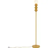 QAZQA Retro vloerlamp mosterdgeel met mat glas - Fedde