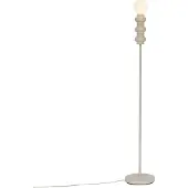 QAZQA Retro vloerlamp beige met mat glas - Fedde