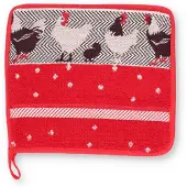 Bunzlau Castle Pannenlap Chickens Rood - Set van 2