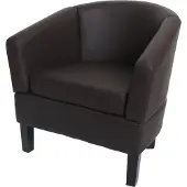 MCW Loungefauteuil -O17, fauteuil, clubfauteuil, cocktailfauteuil, MVG-gecertificeerd kunstleer ~ bruin