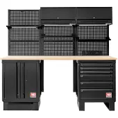 Facom RWS2 - 2,17m Set | Houten Werkblad | Zwart - RWS2-11BS