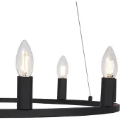 QAZQA Industriële hanglamp zwart 9-lichts - Knight