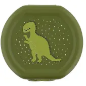 Trixie Set van twee snackdoosjes met clip - Mr. Dino - Makkelijk te openen - BPA-vrij - Voor School en Onderweg