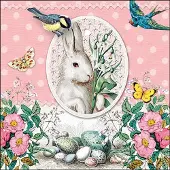 Ambiente - Lunch servetten - White Rabbit Rose