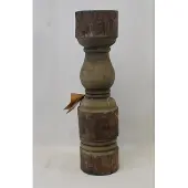 Riverdale - Robuust - massief houten - stoer - sober - kandelaar - Hoogte 39 - Ø 11 cm.