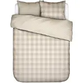 Essenza Dekbedovertrek Chess Oatmeal Satijn-240 x 200 / 220 cm | Lits-Jumeaux