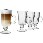 MamboCat Set van 4 IRISH COFFEE-glazen pootjes en handvatten