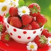 Ambiente - Lunch servetten - Strawberries In Bowl