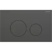 Geberit drukplaat sigma 40, 2-toets round rvs zwart chroom