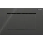 Geberit Sigma40 bedieningsplaat - 2-toets spoeling - extra dun - vierkante knoppen - glas - zwart 115.629.SJ.1